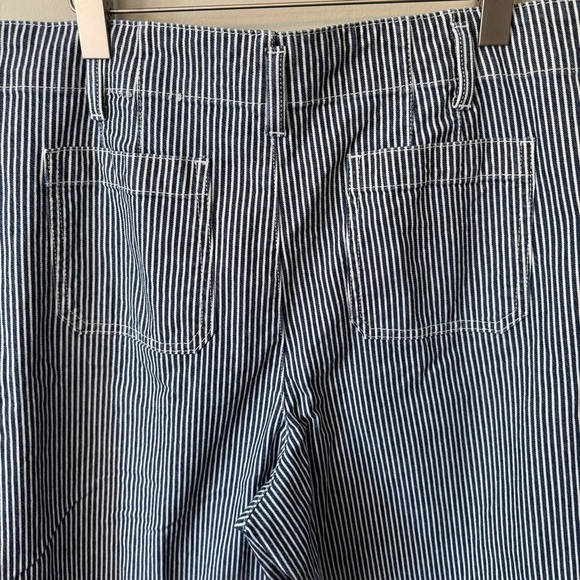 Talbots Size 16 Wide Leg Trouser Jeans - Railroad Stripe - Picture 6 of 7